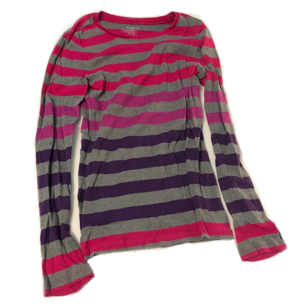 Old Navy small long sleeve striped ombre